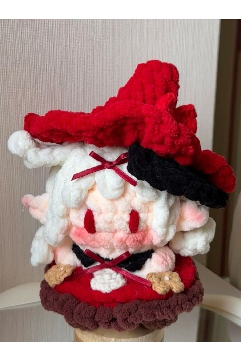 [Finished Product] Custom Genshin Game Klee Fan Art - Handmade Crochet Keychain Charm