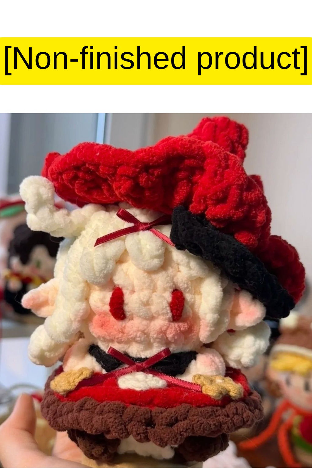 [Finished Product] Custom Genshin Game Klee Fan Art - Handmade Crochet Keychain Charm