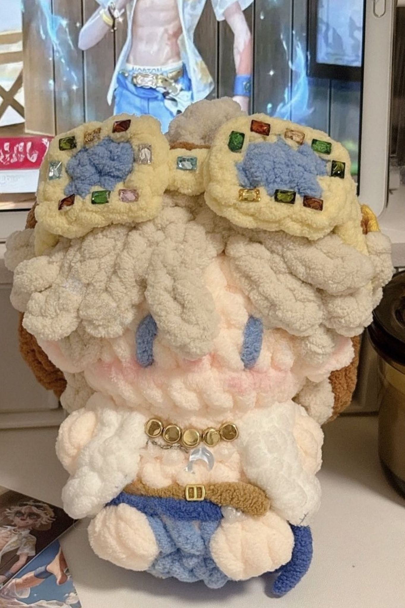 Finished Product Custom Identity V Norton Campbell（Prospector） Game Fan Art - Handmade Crochet Keychain Charm