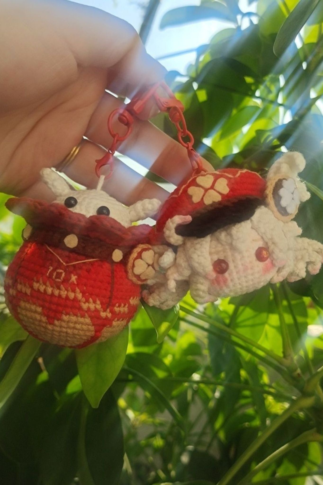 [Finished Product] Custom  Klee the Spark Knight Game Fan Art - Handmade Crochet Keychain Charm