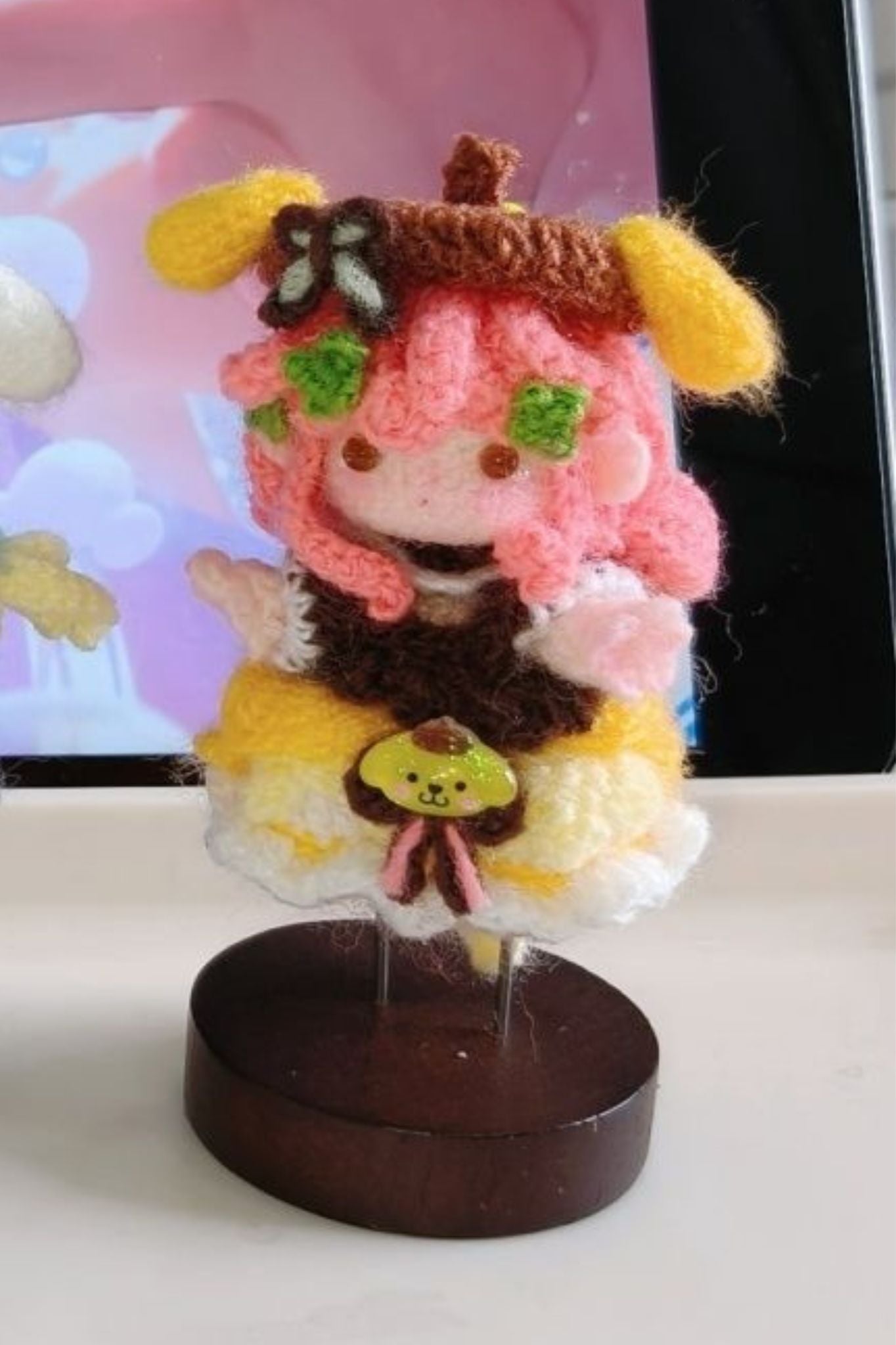 [Finished Product] Custom Agudo Game Fan Art - Handmade Crochet Keychain Charm