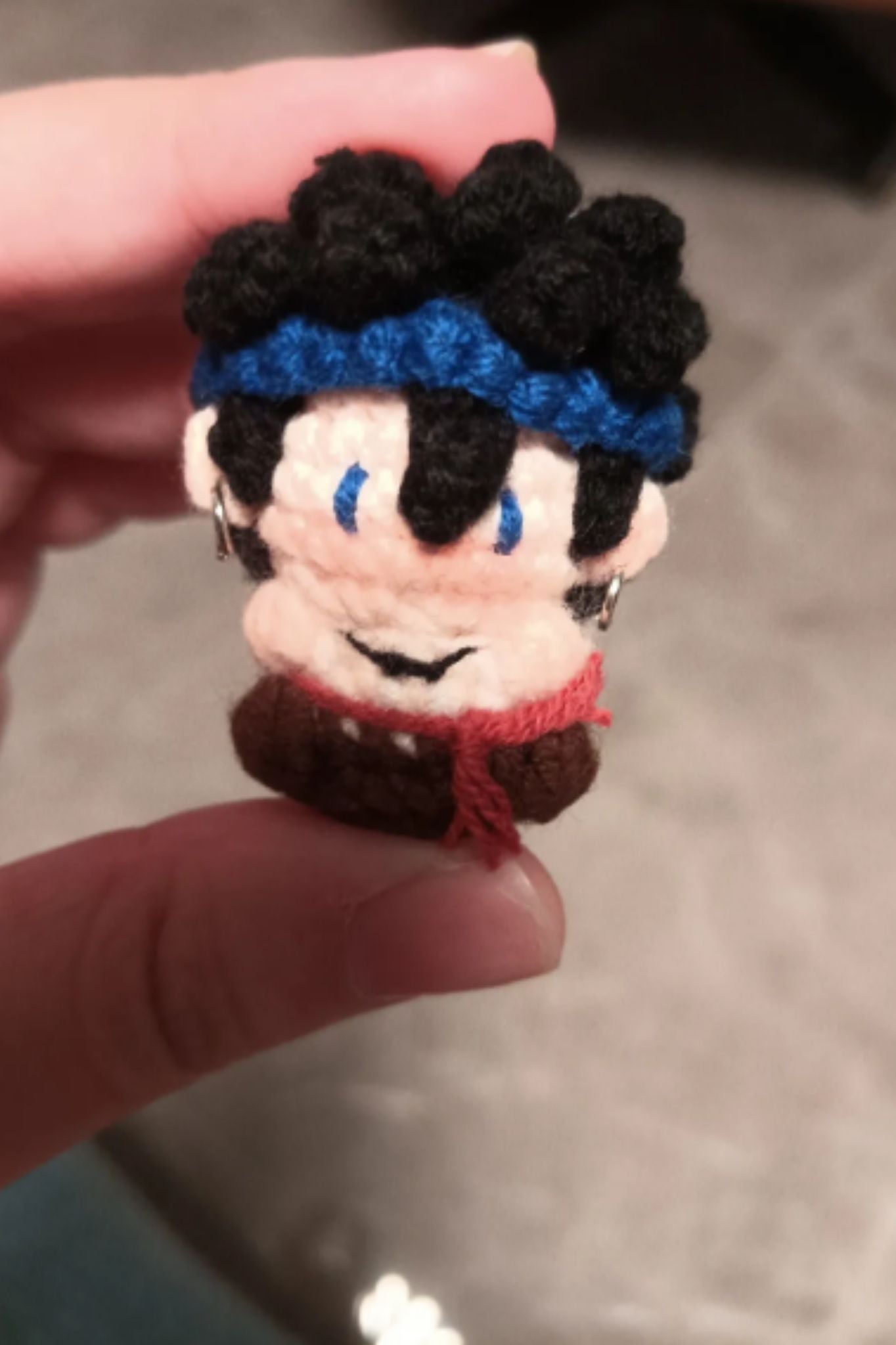 Finished Product Custom Identity V Ganji Gupta（Batter） Game Fan Art - Handmade Crochet Keychain Charm