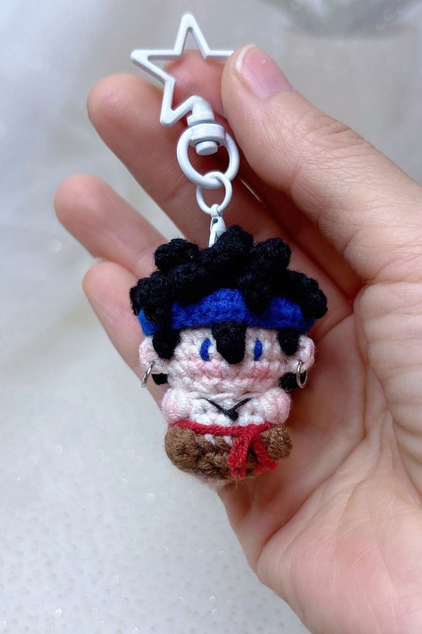 Finished Product Custom Identity V Ganji Gupta（Batter） Game Fan Art - Handmade Crochet Keychain Charm