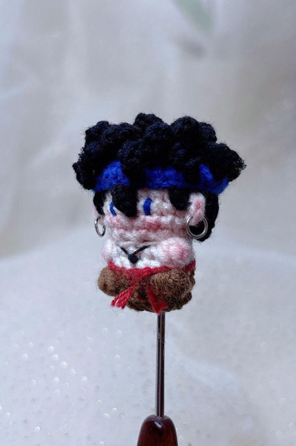 Finished Product Custom Identity V Ganji Gupta（Batter） Game Fan Art - Handmade Crochet Keychain Charm
