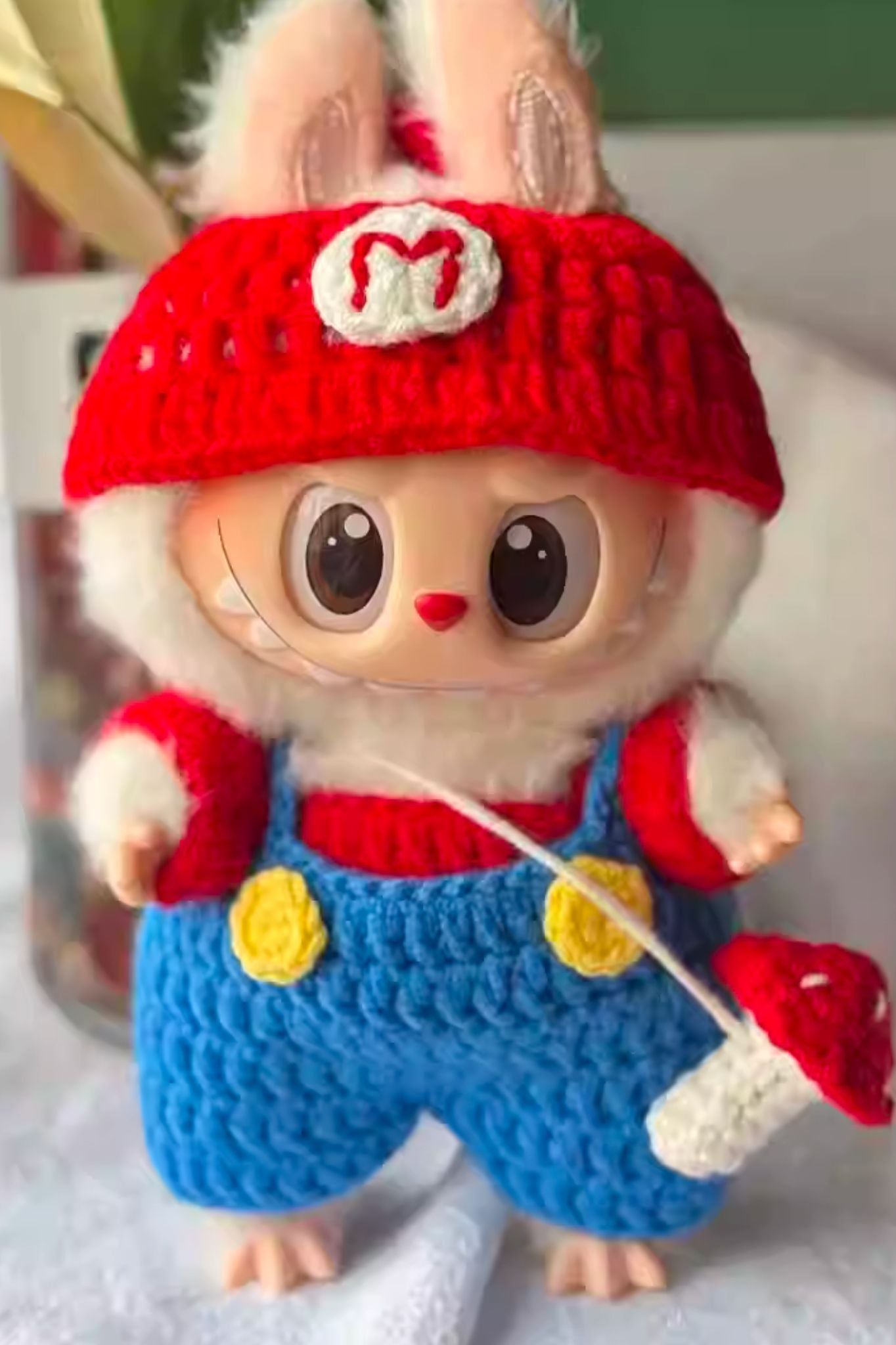 Finished Product Custom Labubu Doll Outfit - Handmade Crochet Keychain Charm & Collectible Accessory