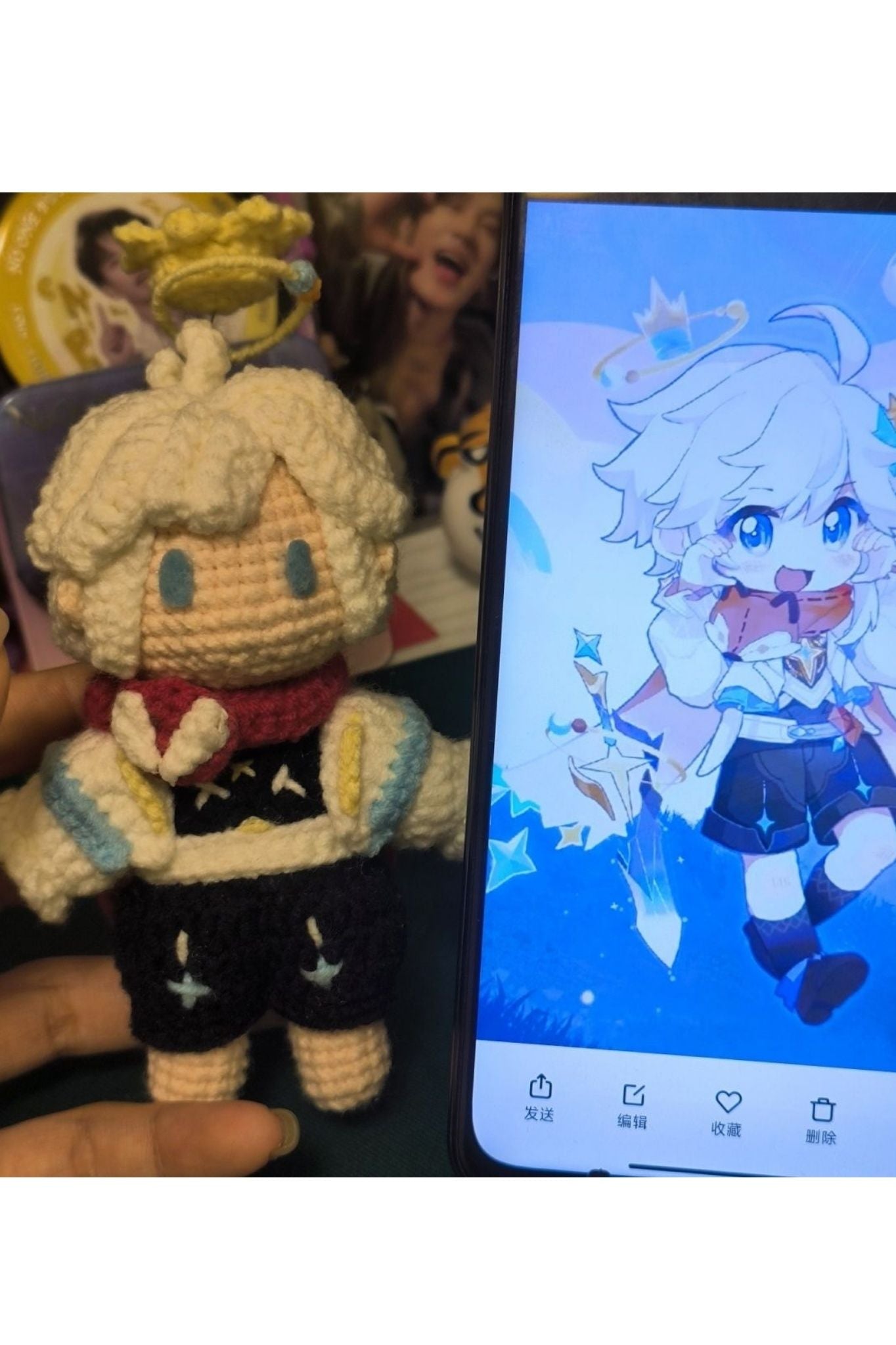 [Finished Product] Custom Honor of Kings Game Fan Art SANG QI- Handmade Crochet Keychain Charm