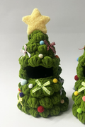 [Finished Product] Christmas Tree Labubu Doll Clothes Handmade Crochet