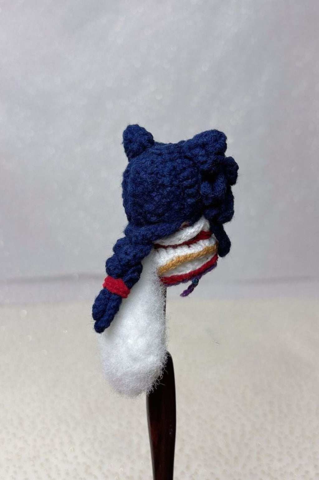 [Finished Product] Custom LOL Game Ahri Fan Art - Handmade Crochet Keychain Charm