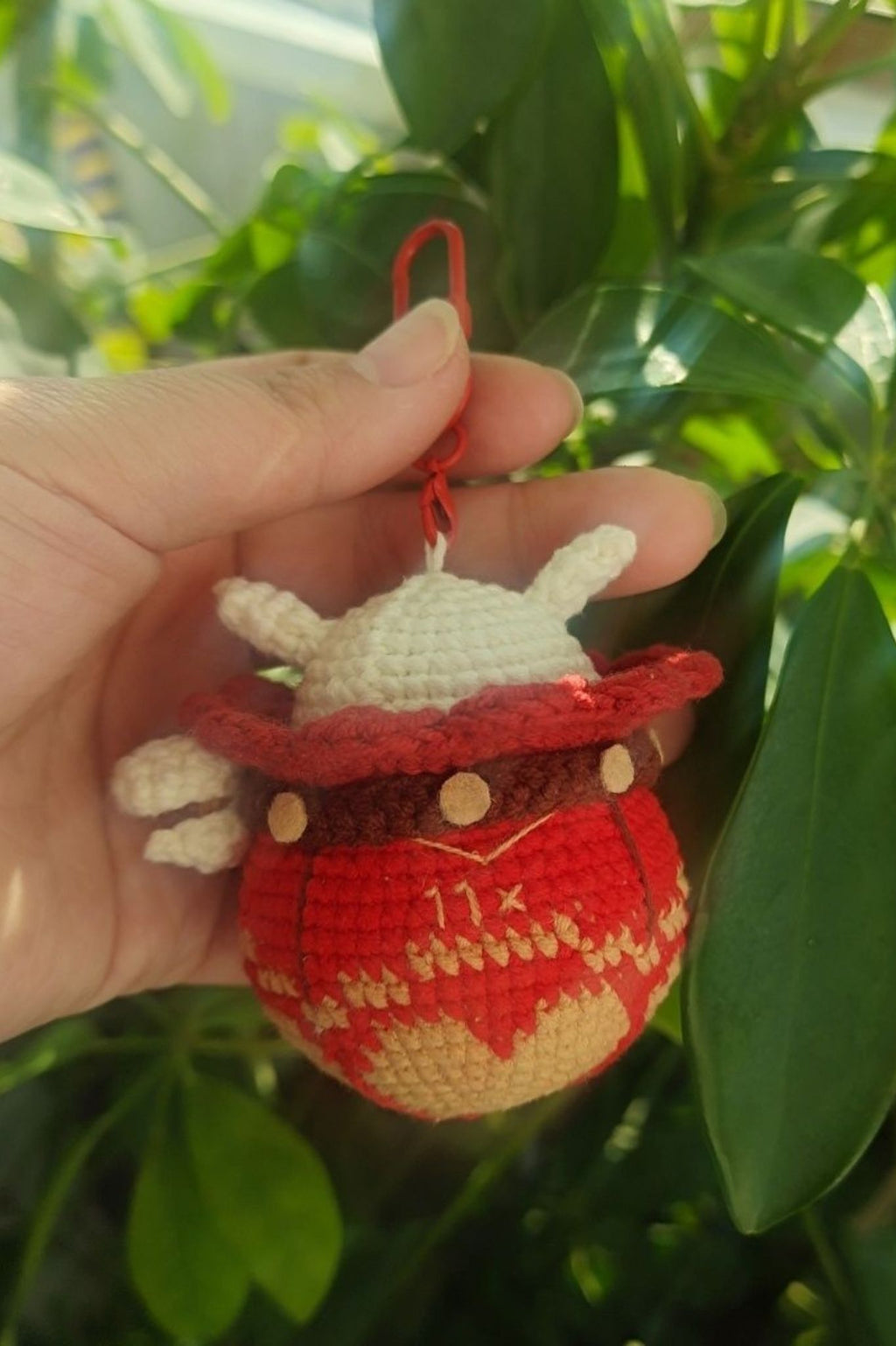 [Finished Product] Custom  Klee the Spark Knight Game Fan Art - Handmade Crochet Keychain Charm