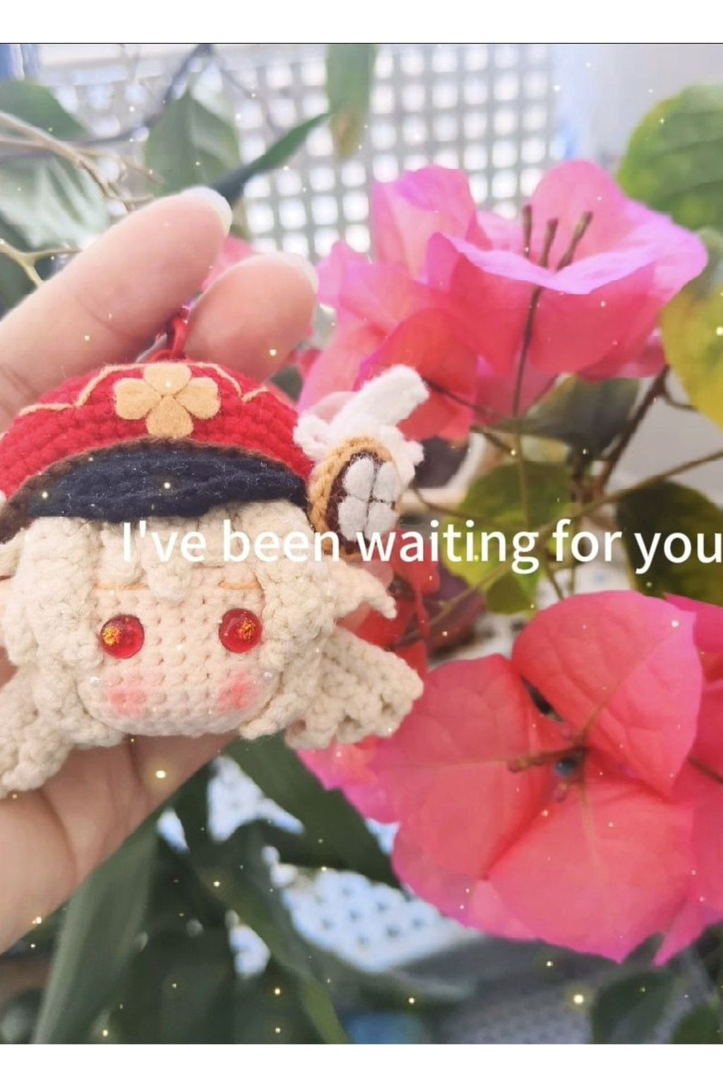 [Finished Product] Custom  Klee the Spark Knight Game Fan Art - Handmade Crochet Keychain Charm