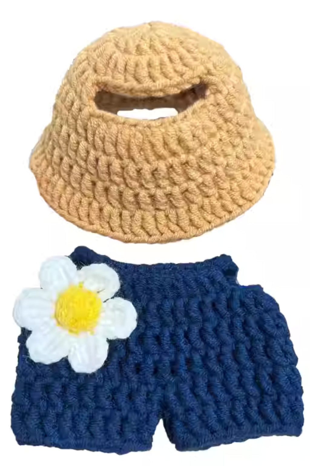 Finished Product Custom Labubu Doll Outfit - Handmade Crochet Keychain Charm & Collectible Accessory