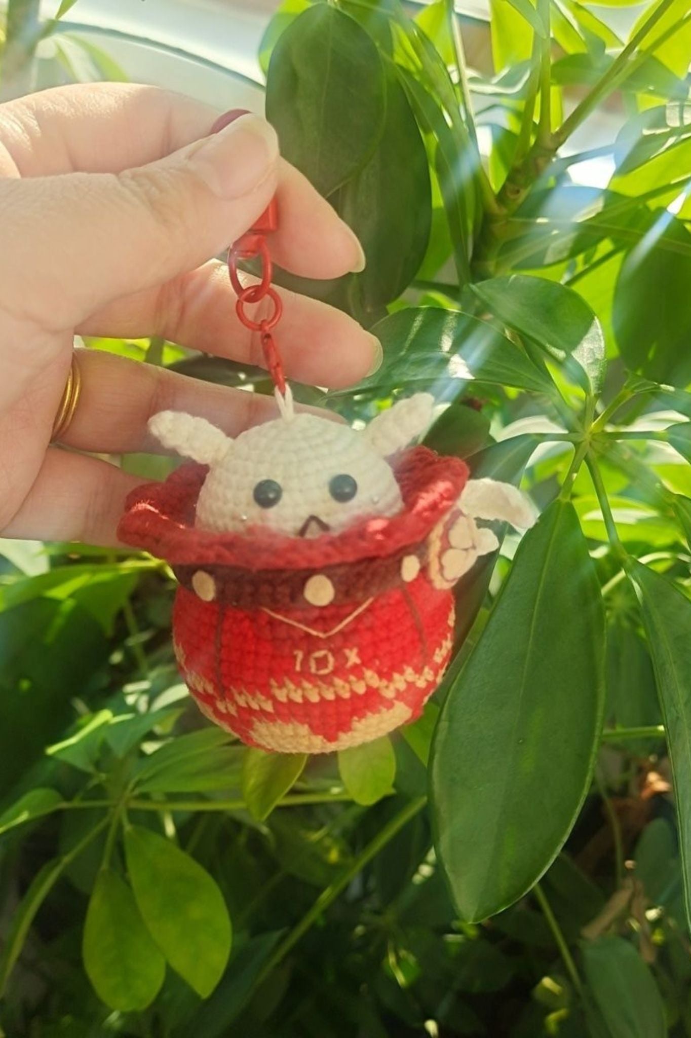[Finished Product] Custom  Klee the Spark Knight Game Fan Art - Handmade Crochet Keychain Charm