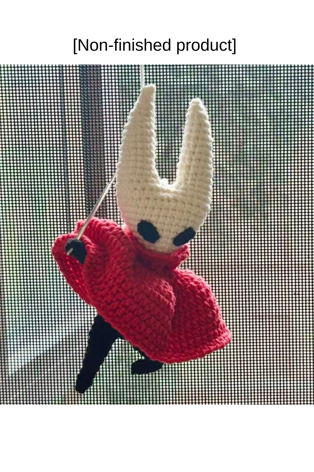 [Non-finished product] Hollow Knight: Silksong Game Fan Art- Handmade Crochet Keychain Charm