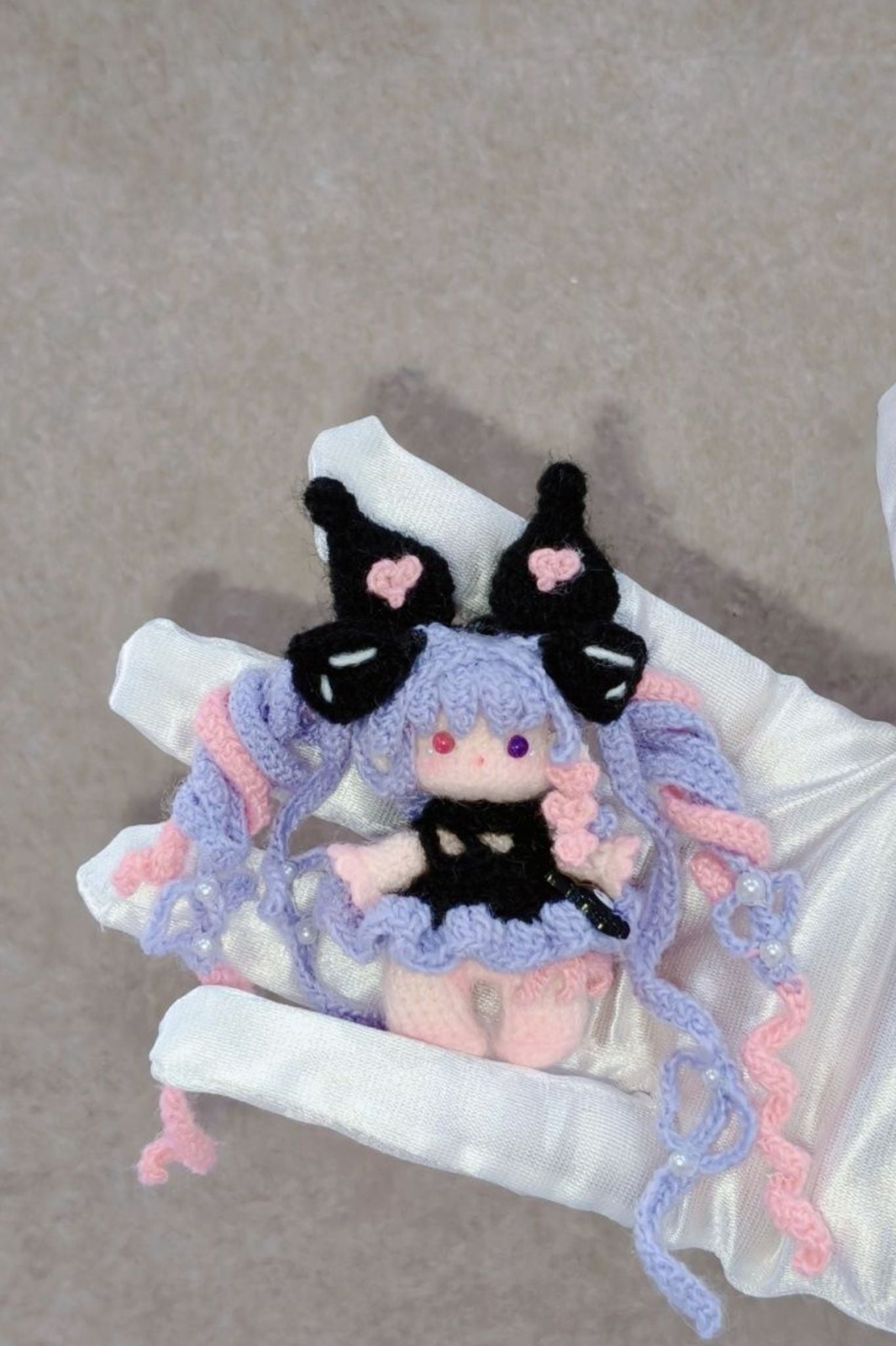 [Finished Product] Custom Angela Game Fan Art - Handmade Crochet Keychain Charm