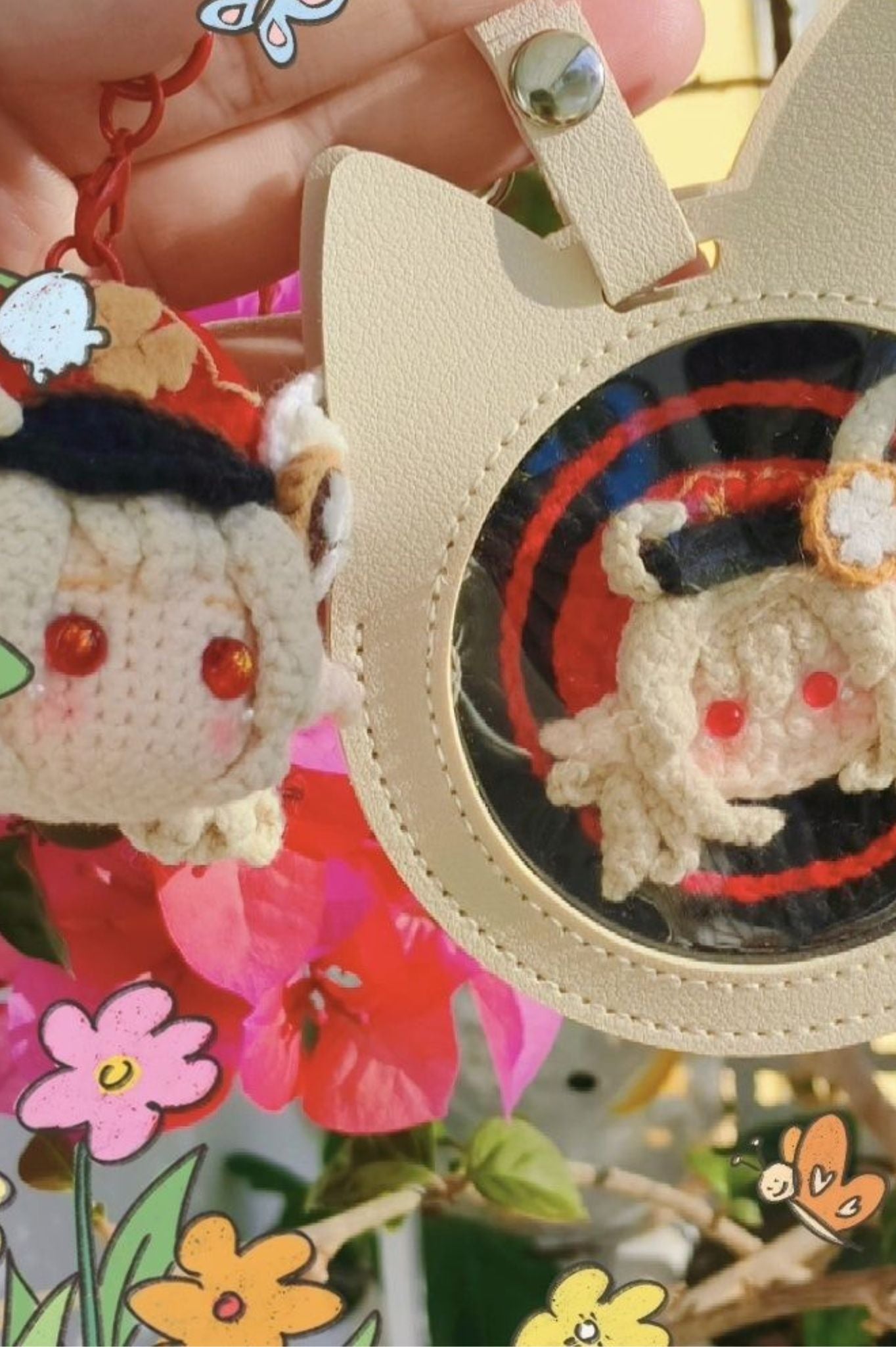 [Finished Product] Custom  Klee the Spark Knight Game Fan Art - Handmade Crochet Keychain Charm