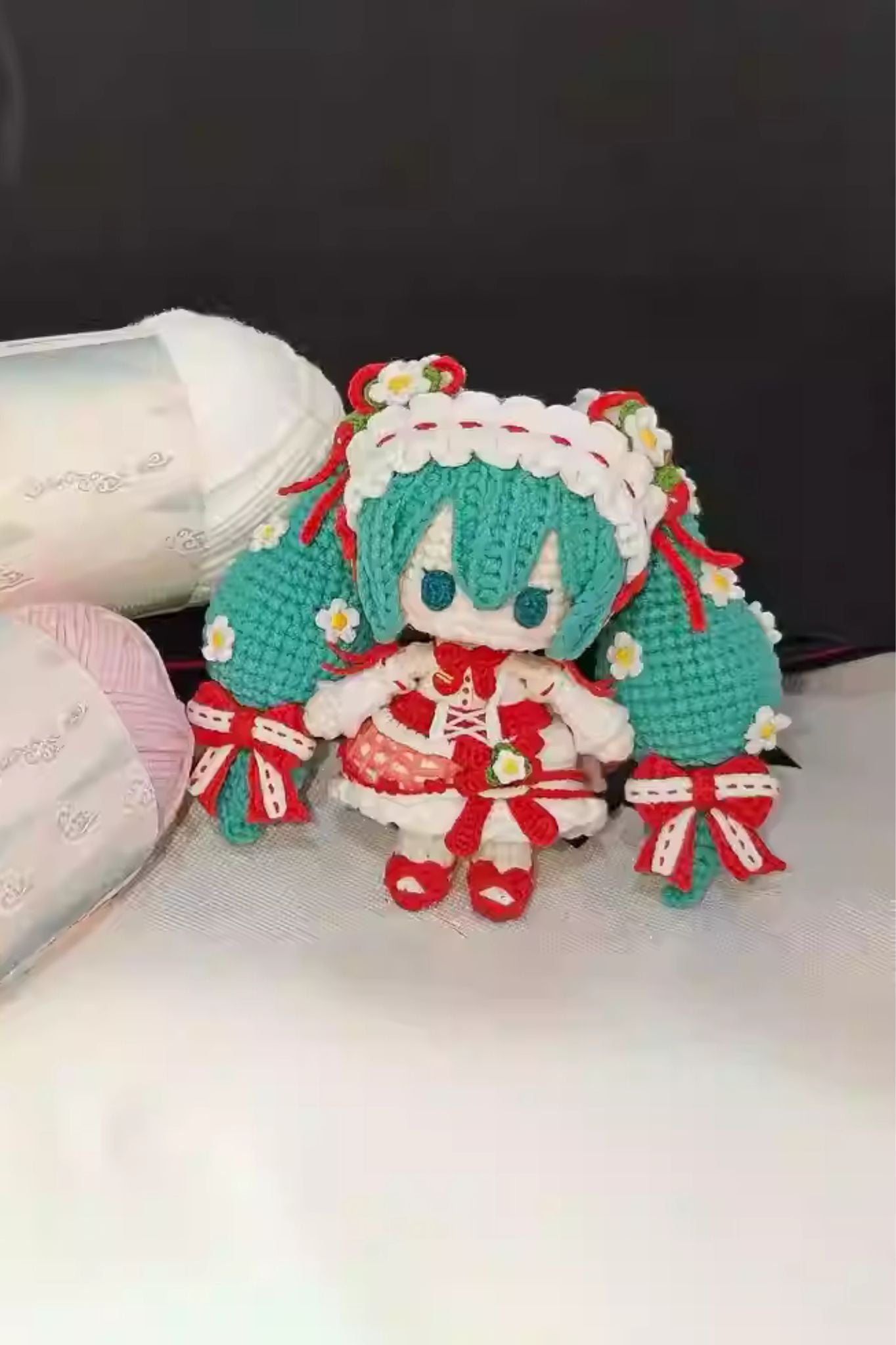 [Finished Product] Custom Hatsune Miku Fan Art - Handmade Crochet Keychain Charm Collection
