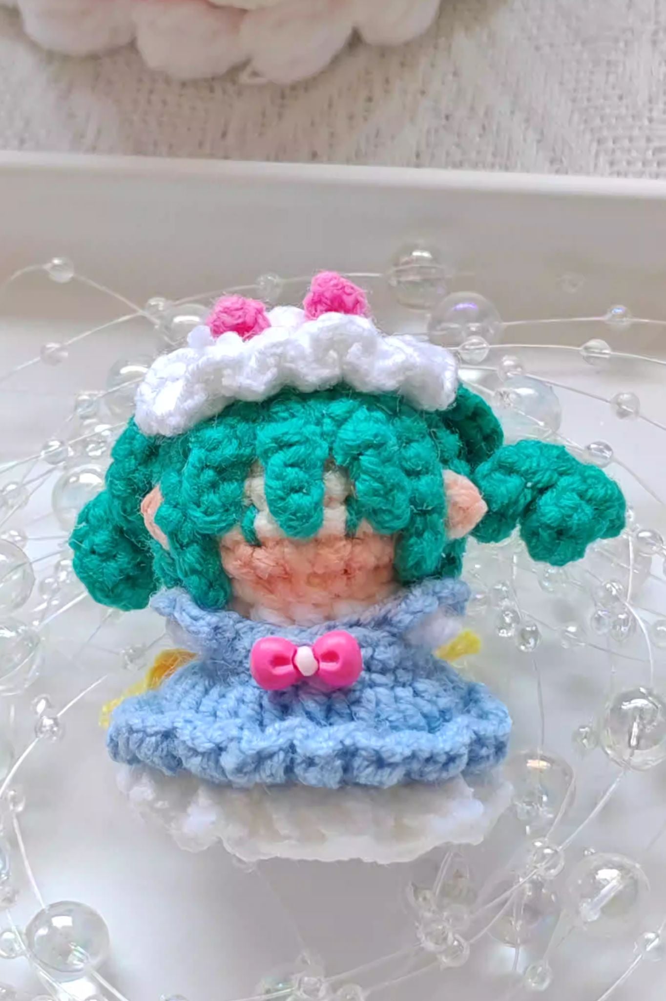 [Finished Product] Custom Hatsune Miku Fan Art - Handmade Crochet Keychain Charm Collection