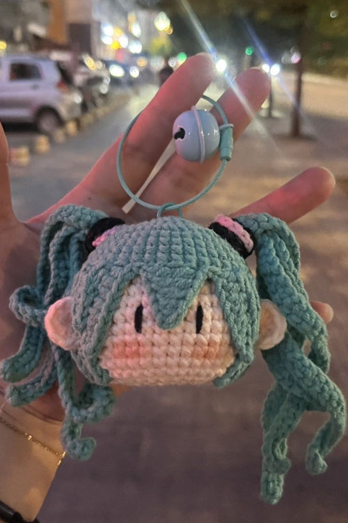 Custom Hatsune Miku Fan Art Gifts Collection - Handmade Crochet Keychain Charm Collection