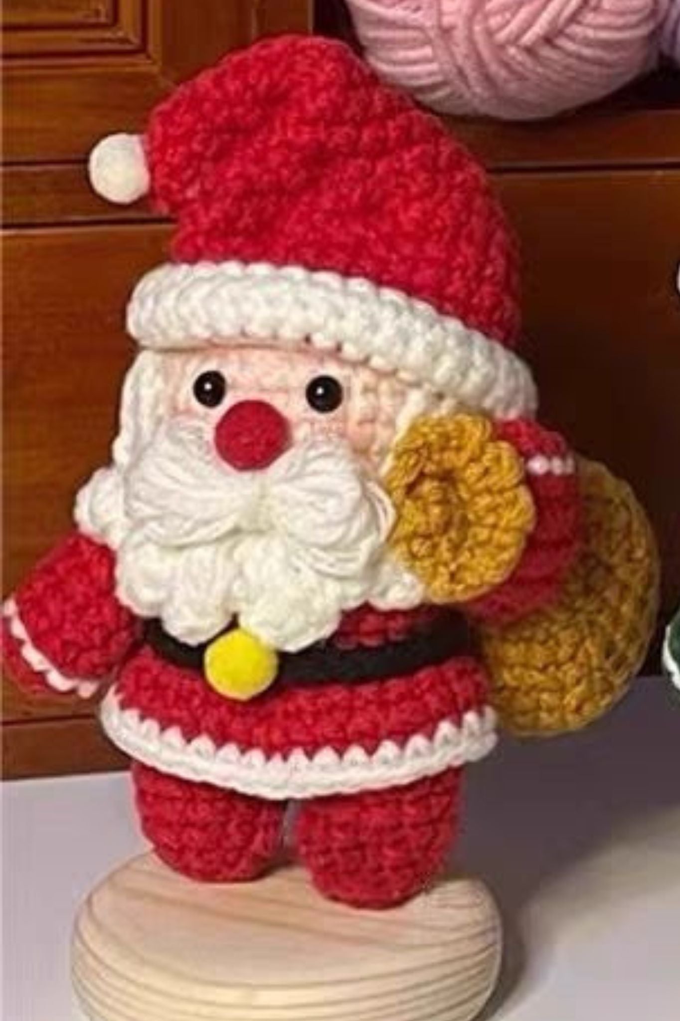 Hand-woven Santa Claus gift bag doll - Christmas decoration doll