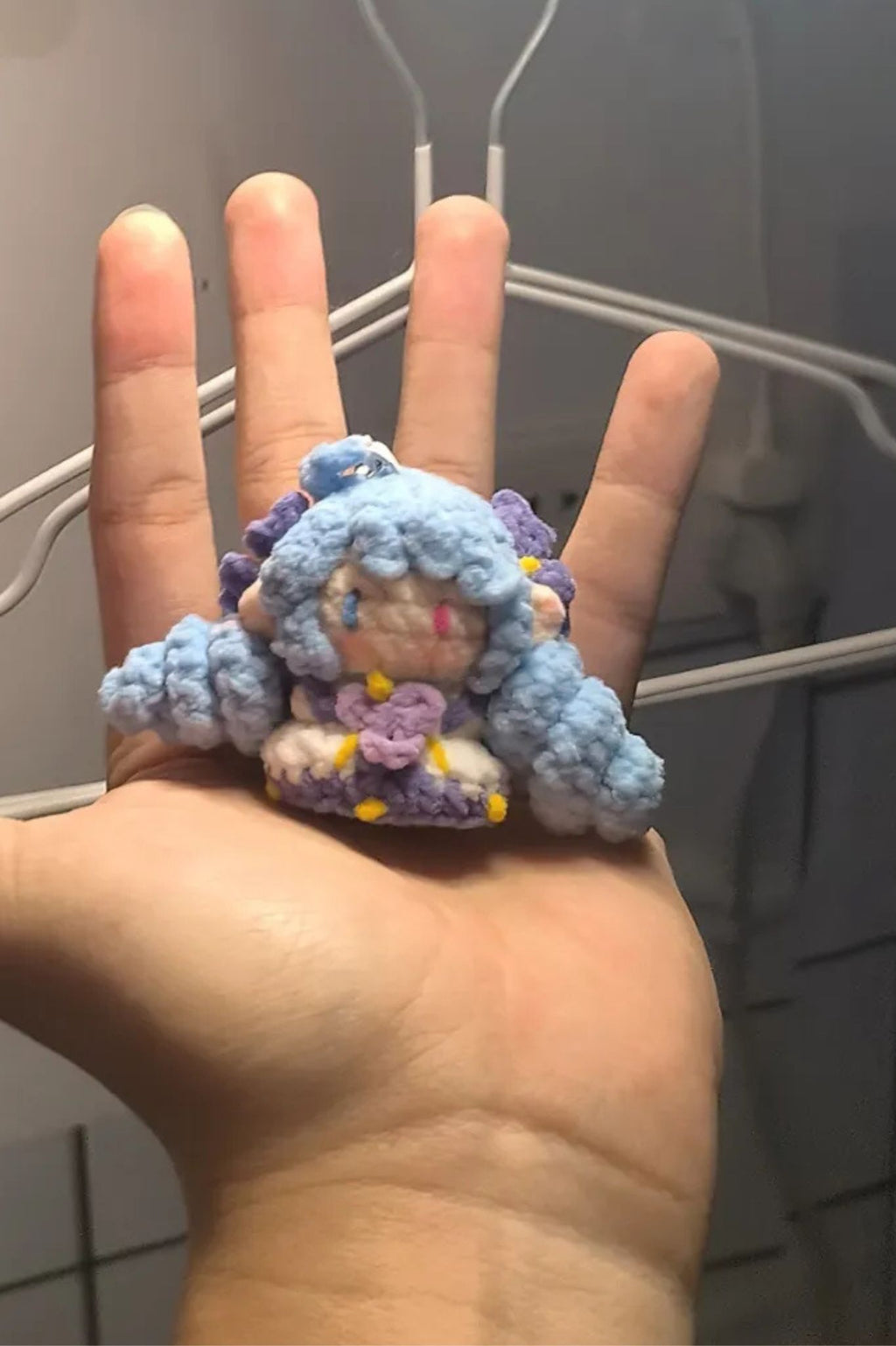 [Finished Product] Custom LOL Gwen the Hallowed Seamstress Game Fan Art - Handmade Crochet Keychain Charm