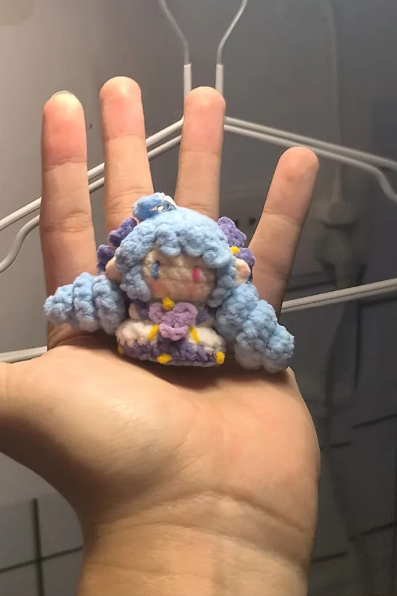 [Finished Product] Custom LOL Gwen the Hallowed Seamstress Game Fan Art - Handmade Crochet Keychain Charm
