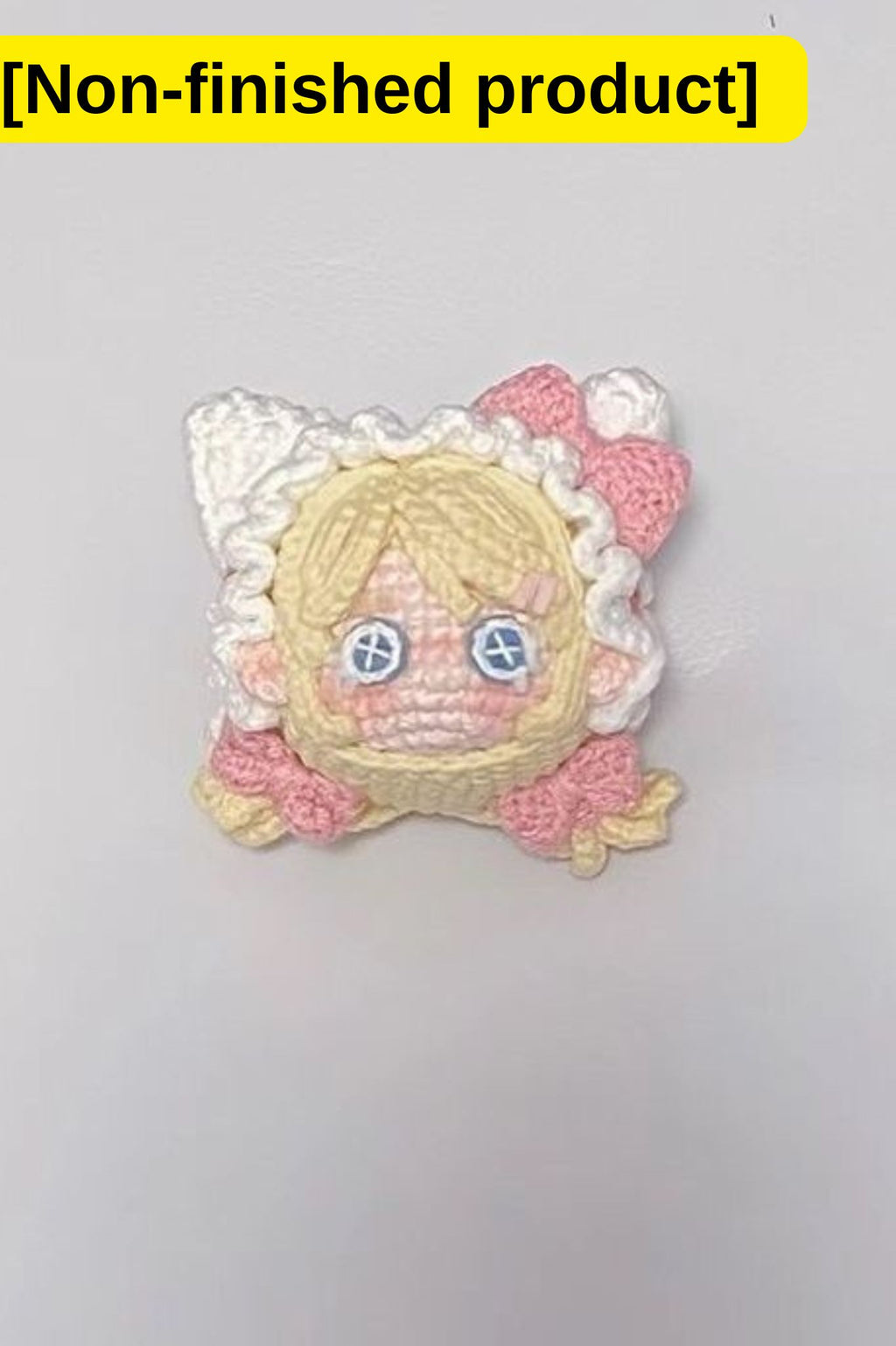 [Finished Product] Custom Identity V Gardener Cat-Head [Game Fan Art] - Handmade Crochet Keychain Charm