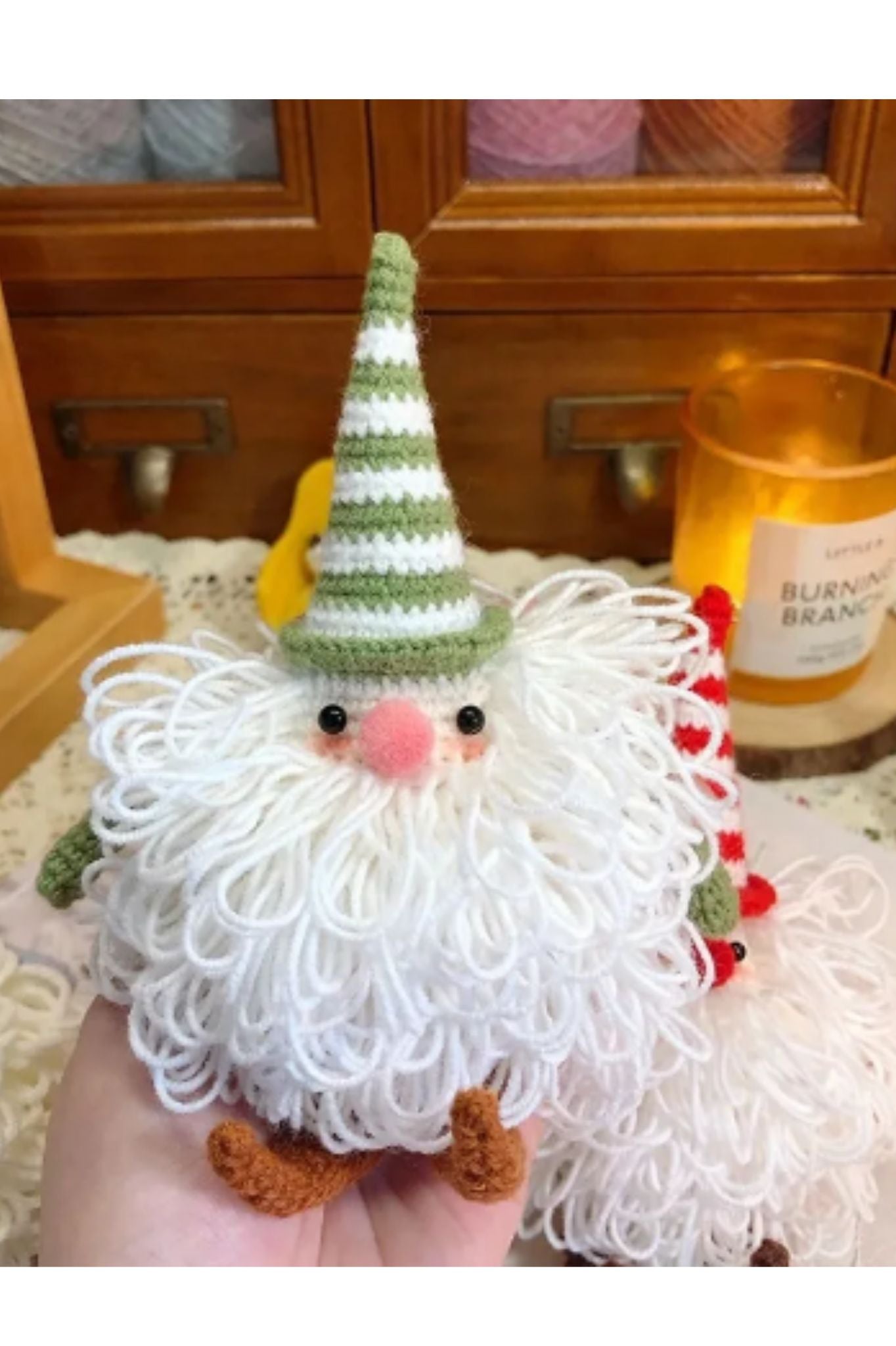 Handmade Crochet Santa Claus Christmas Ornaments