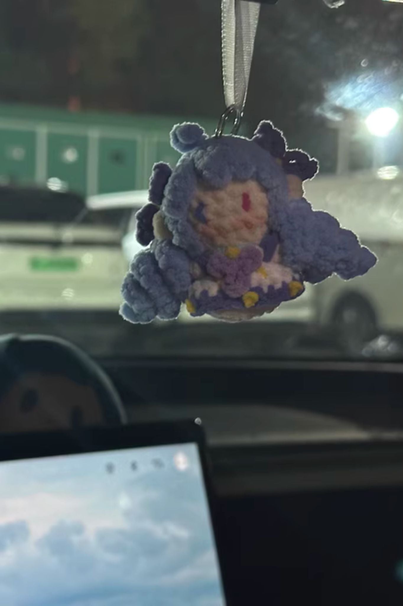 [Finished Product] Custom LOL Gwen the Hallowed Seamstress Game Fan Art - Handmade Crochet Keychain Charm