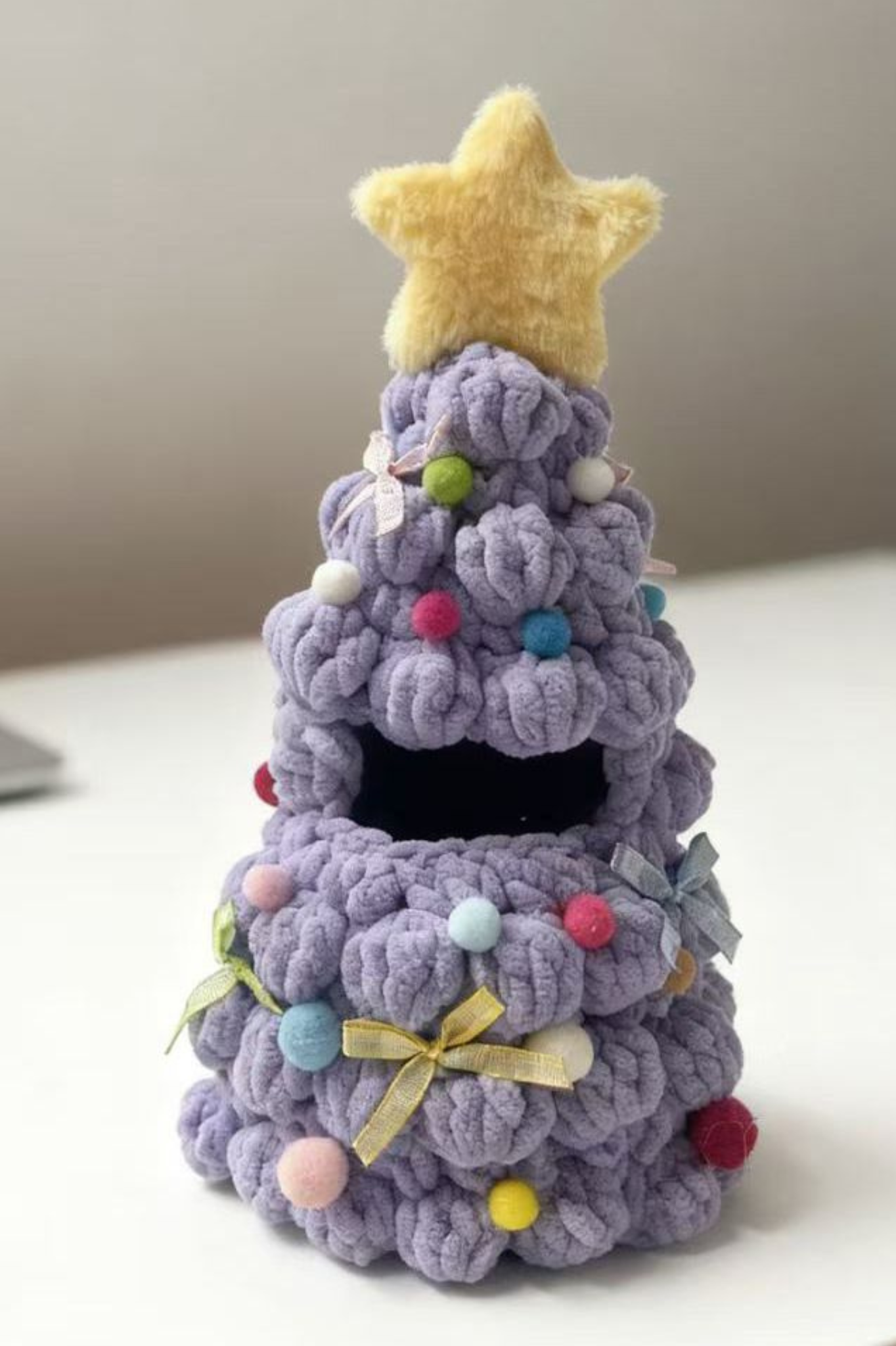 [Finished Product] Christmas Tree Labubu Doll Clothes Handmade Crochet