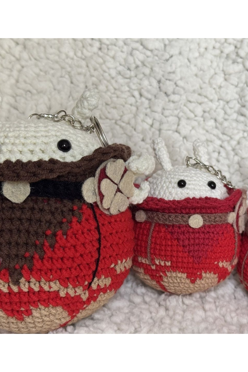 [Finished Product] Custom Bouncy Bomb Doll the Genshin Game Fan Art - Handmade Crochet Keychain Charm