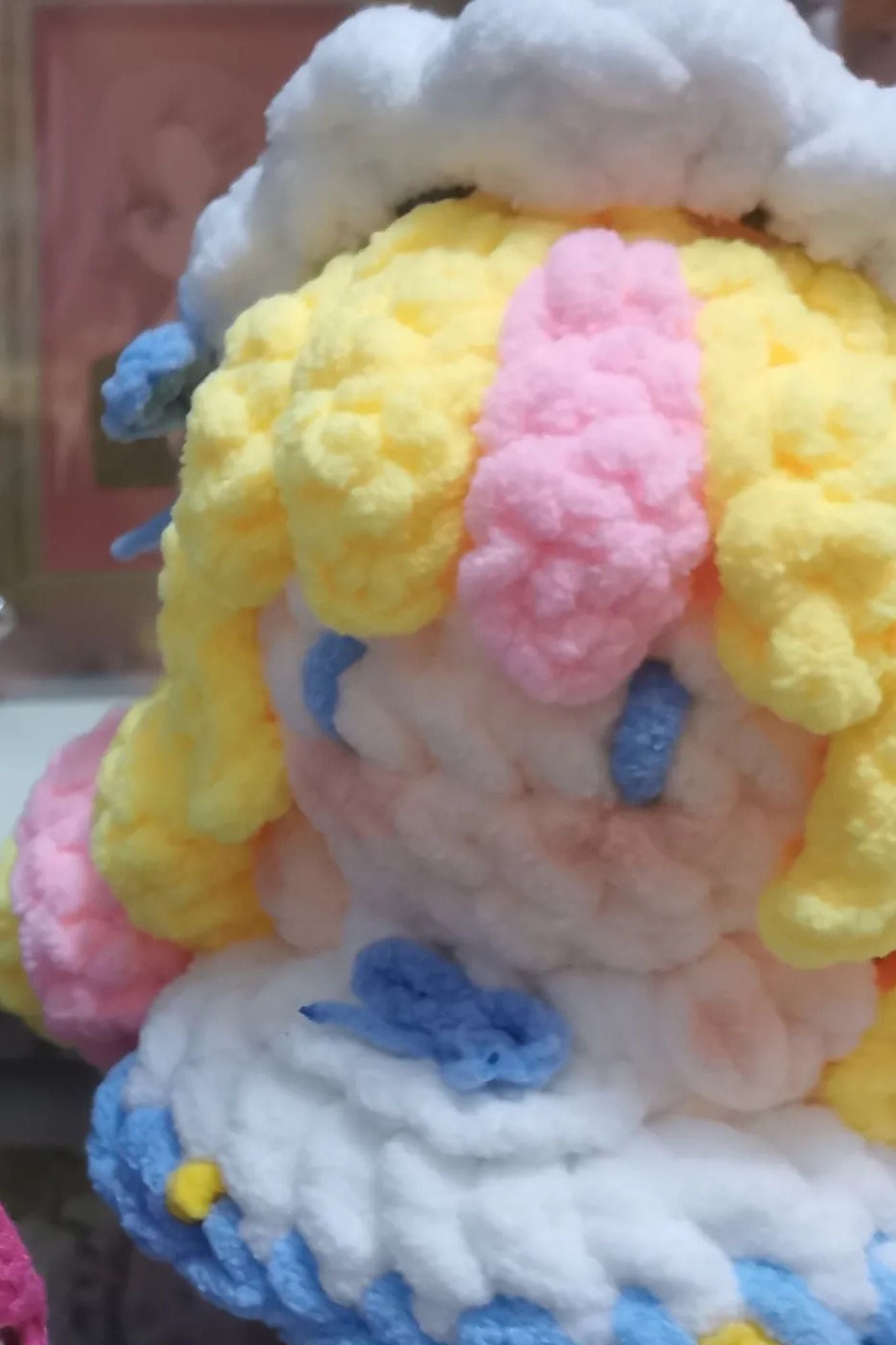 [Finished Product] Custom LOL Coffee Sweetheart Gwen Game Fan Art - Handmade Crochet Keychain Charm