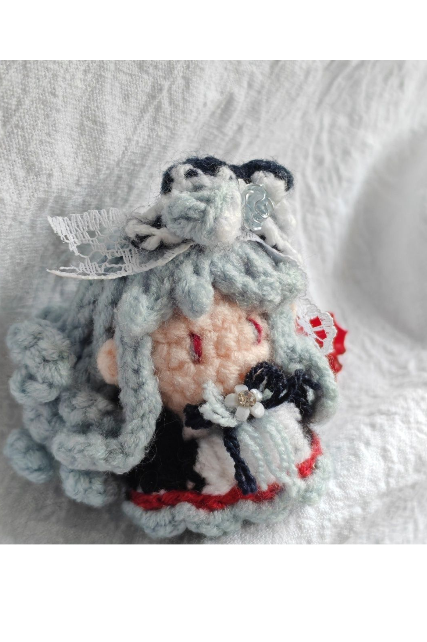 [Finished Product] Custom Infinity Nikki Witch Style Game Fan Art - Handmade Crochet Keychain Charm