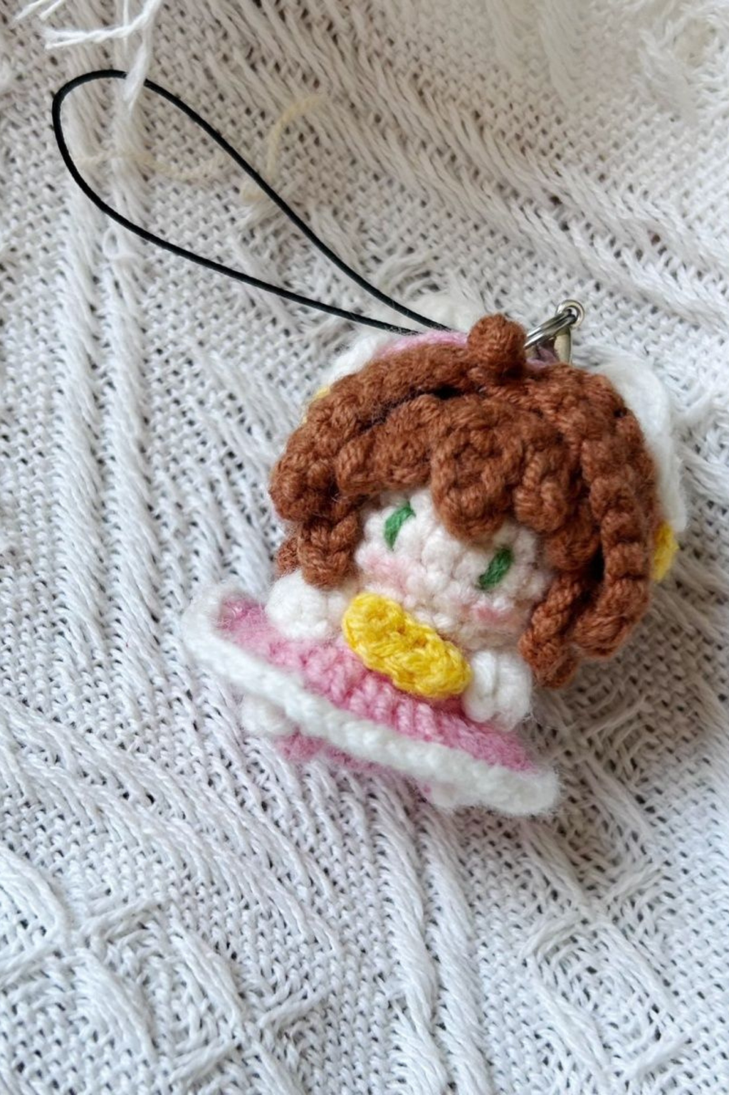 Finished Product Custom Cardcaptor Sakura Fan Art - Handmade Crochet Keychain Charm
