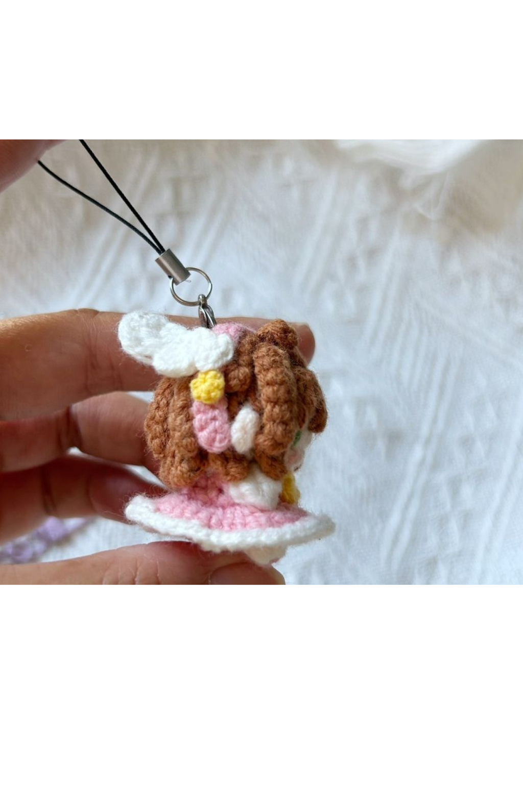 Finished Product Custom Cardcaptor Sakura Fan Art - Handmade Crochet Keychain Charm