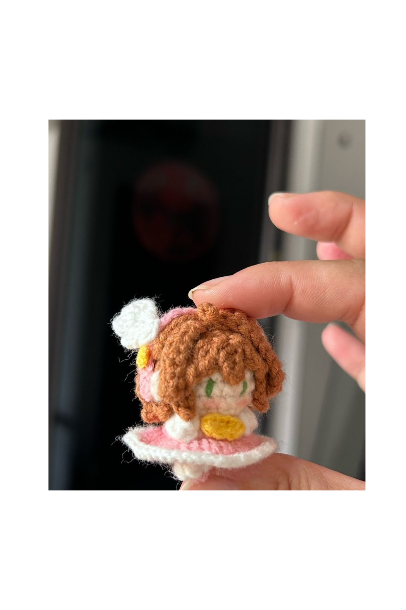 Finished Product Custom Cardcaptor Sakura Fan Art - Handmade Crochet Keychain Charm