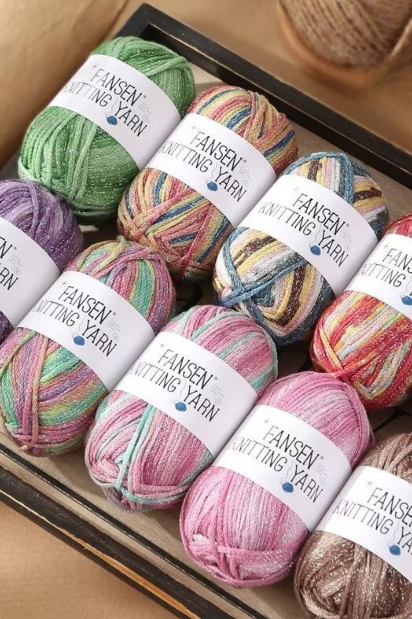 Segment dyed graffiti line gradient star silver sparkle 2.5mm hollow cotton thread DIY hand weaving crocheting bag thread