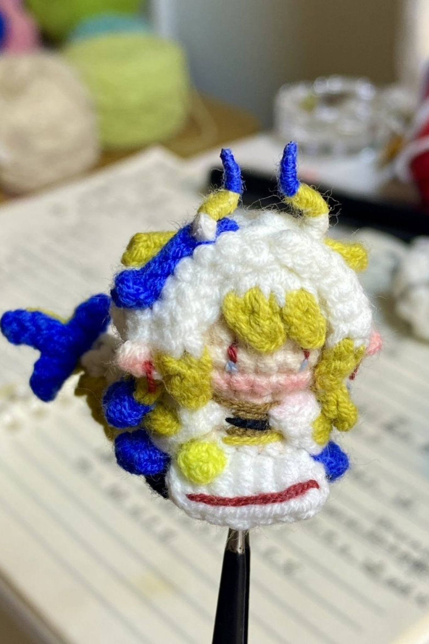 Finished Product Arknights Game Hand-Crocheted Finished Yarn Doll Keychain