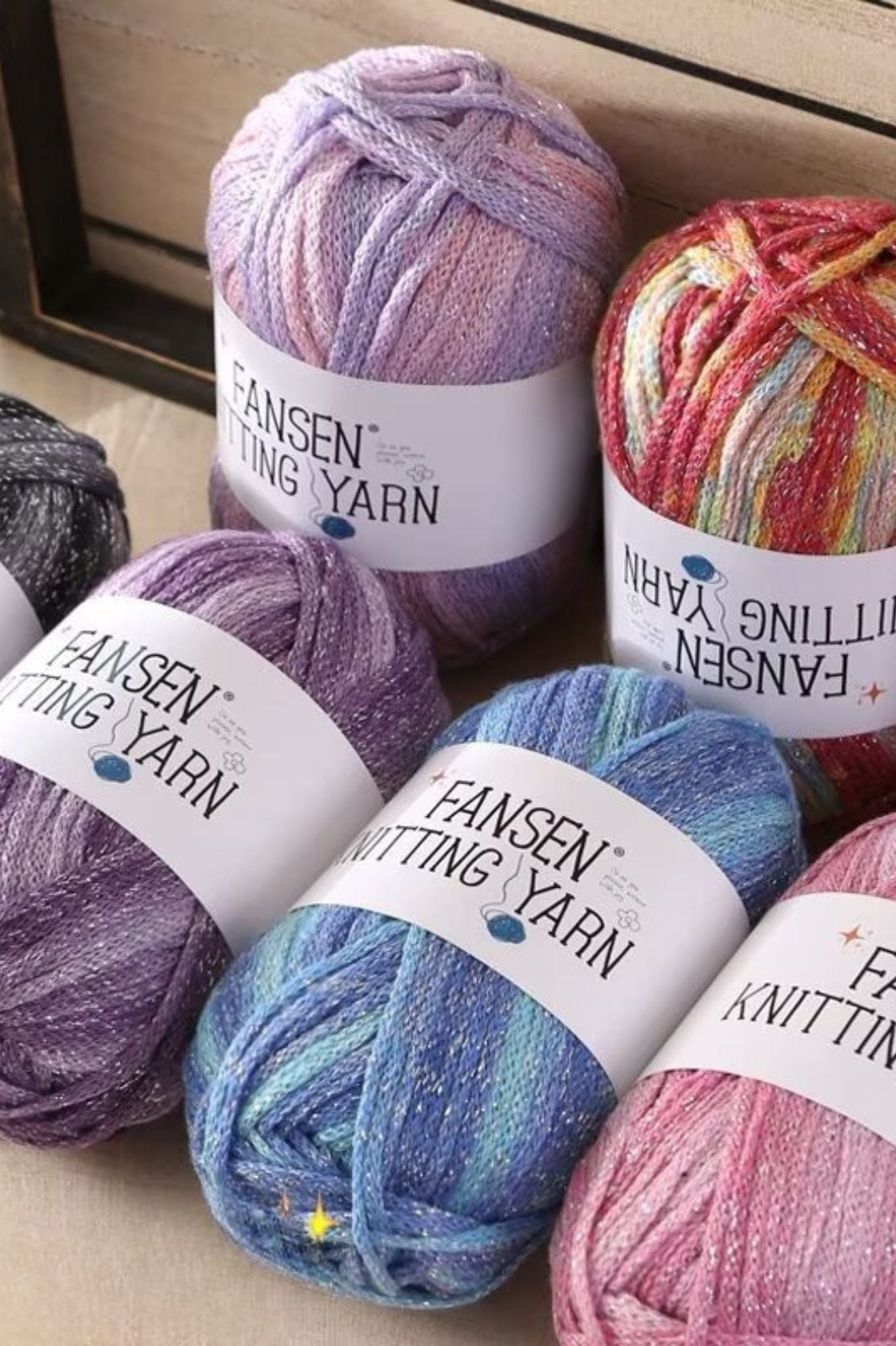 Segment dyed graffiti line gradient star silver sparkle 2.5mm hollow cotton thread DIY hand weaving crocheting bag thread