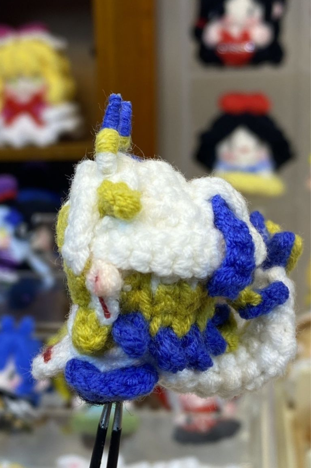 Finished Product Arknights Game Hand-Crocheted Finished Yarn Doll Keychain