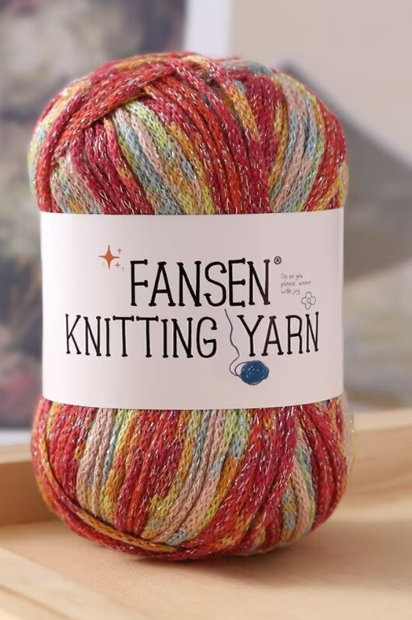 Segment dyed graffiti line gradient star silver sparkle 2.5mm hollow cotton thread DIY hand weaving crocheting bag thread