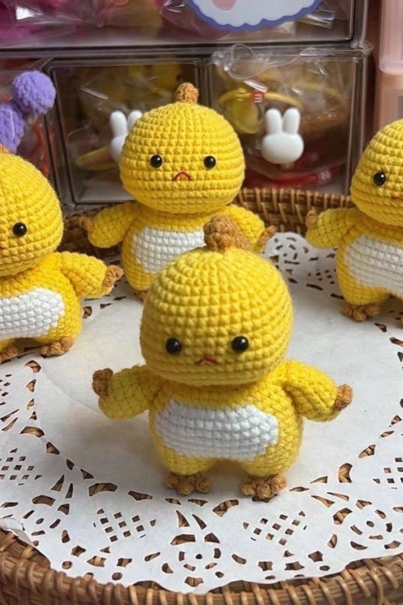 Finished Product [Custom] Nai Long Animation Fan Art - Handmade Crochet Keychain Charm