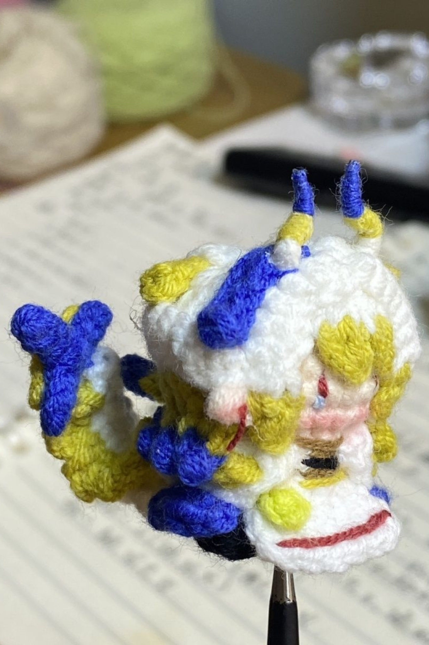 Finished Product Arknights Game Hand-Crocheted Finished Yarn Doll Keychain