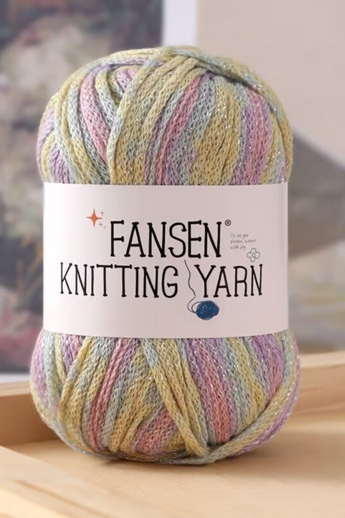 Segment dyed graffiti line gradient star silver sparkle 2.5mm hollow cotton thread DIY hand weaving crocheting bag thread