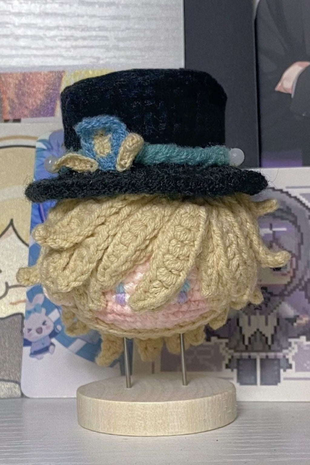 [Finished Product] Custom Honkai Star Rail Aventurine Game Fan Art - Handmade Crochet Keychain Charm