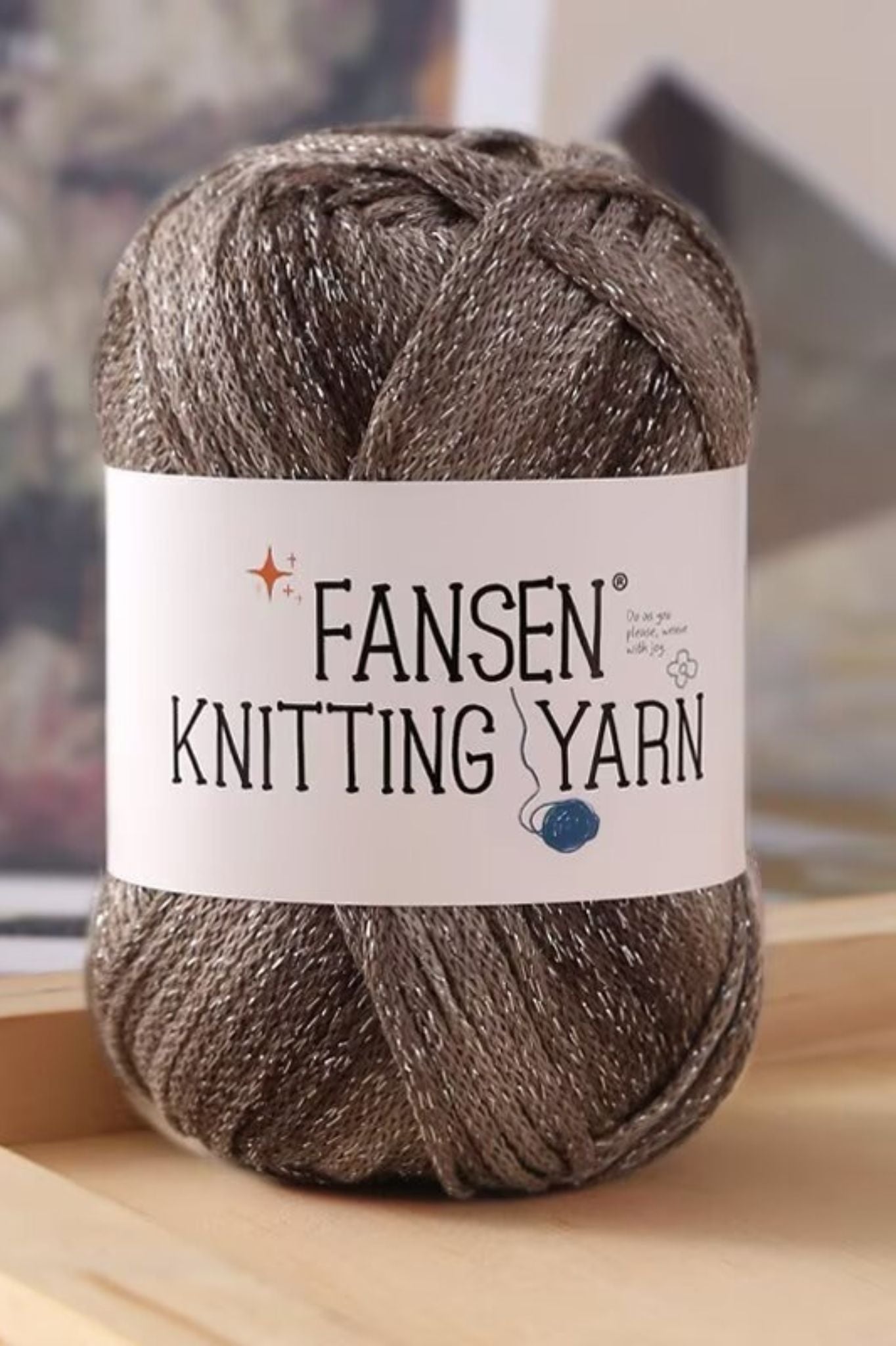 Segment dyed graffiti line gradient star silver sparkle 2.5mm hollow cotton thread DIY hand weaving crocheting bag thread