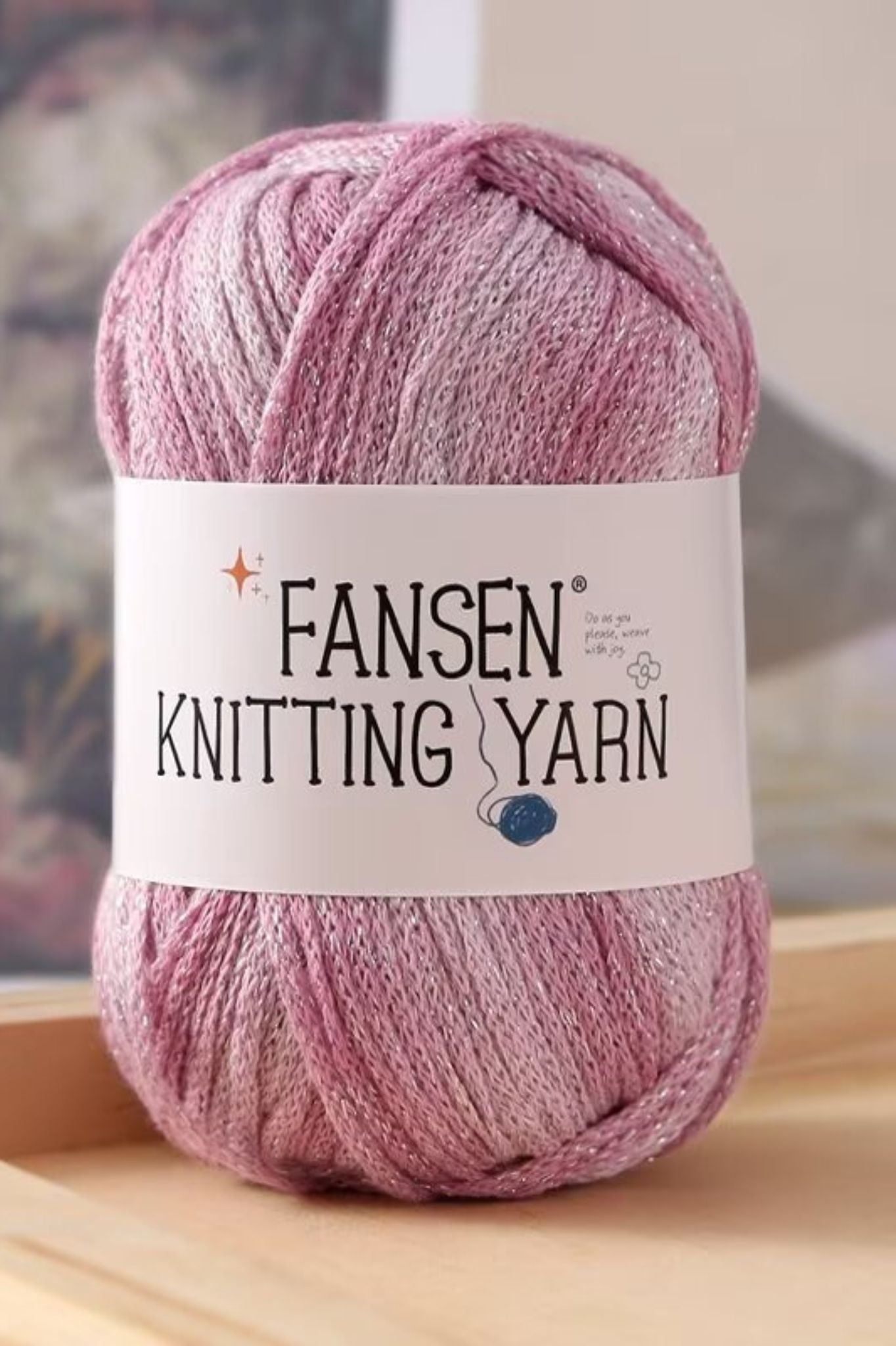 Segment dyed graffiti line gradient star silver sparkle 2.5mm hollow cotton thread DIY hand weaving crocheting bag thread