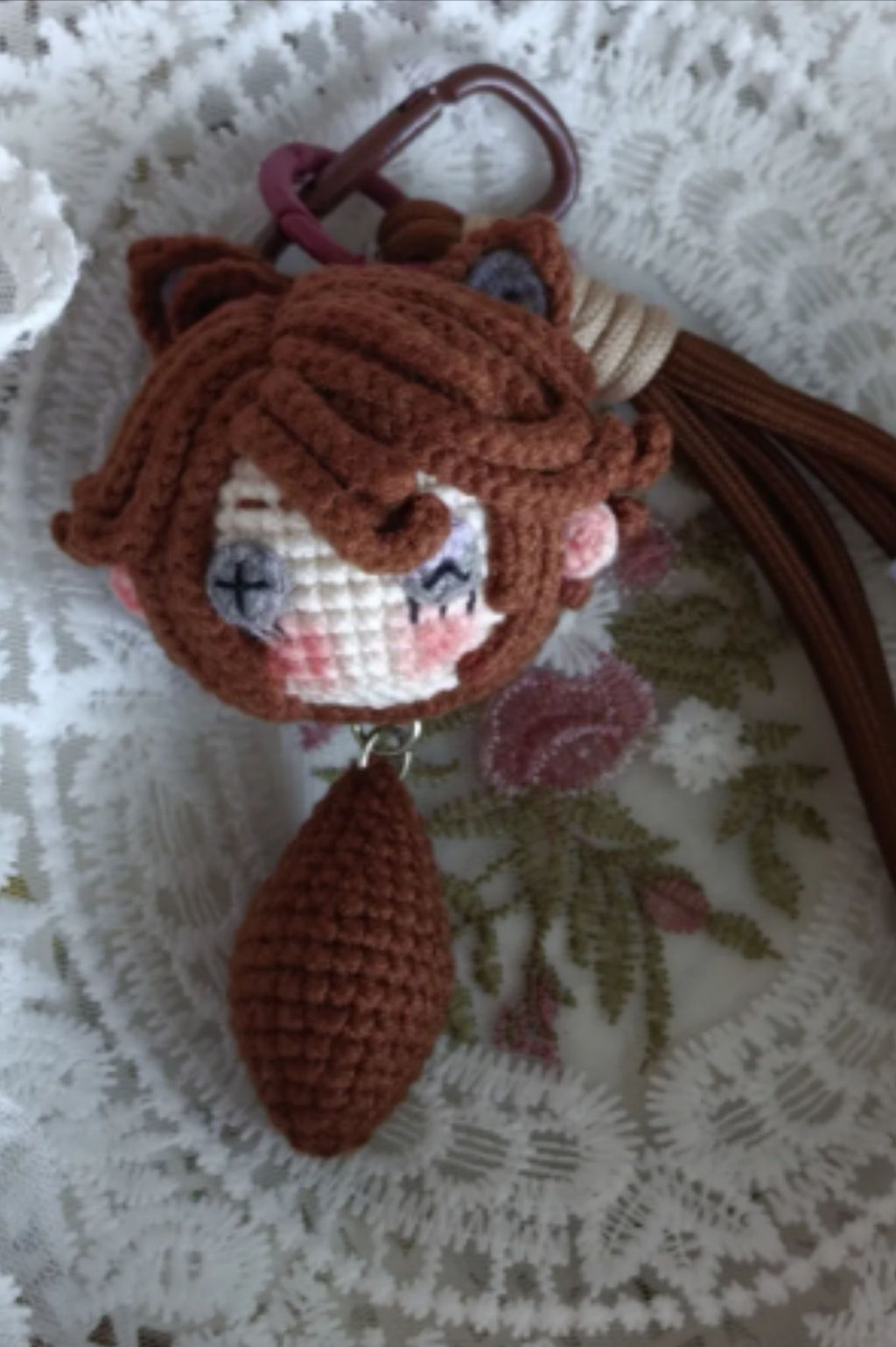 Finished Product Custom Identity V Luca Balsa（"Prisoner"） Game Fan Art - Handmade Crochet Keychain Charm