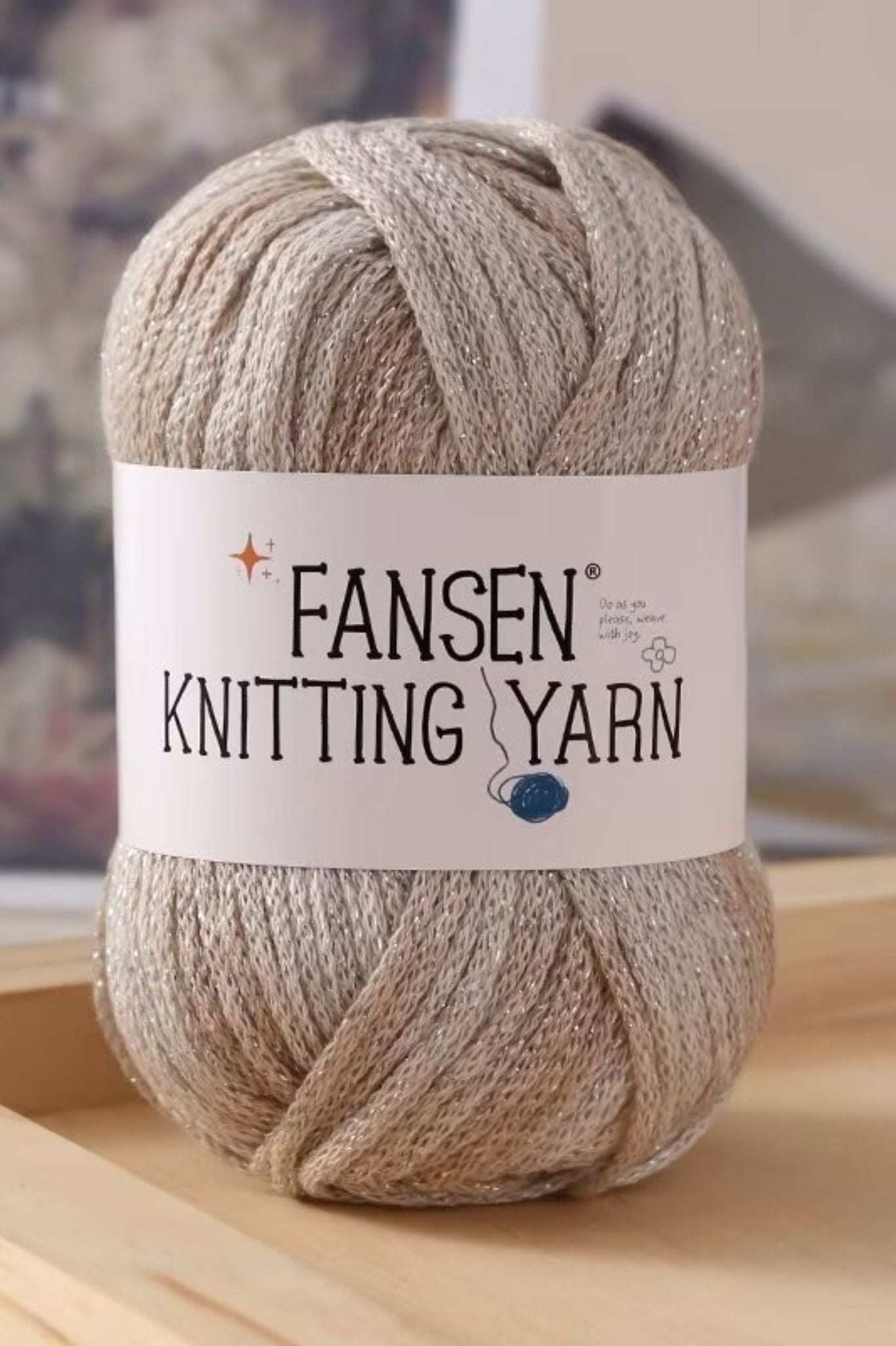 Segment dyed graffiti line gradient star silver sparkle 2.5mm hollow cotton thread DIY hand weaving crocheting bag thread