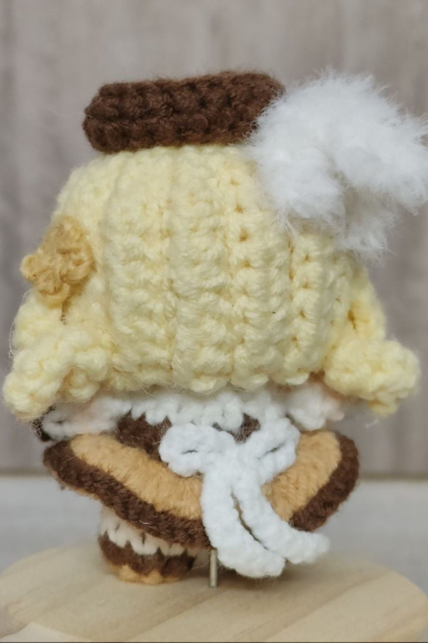 [Finished Product] Custom Puella Magi Madoka Magica Mami Tomoe Anime Fan Art - Handmade Crochet Keychain Charm
