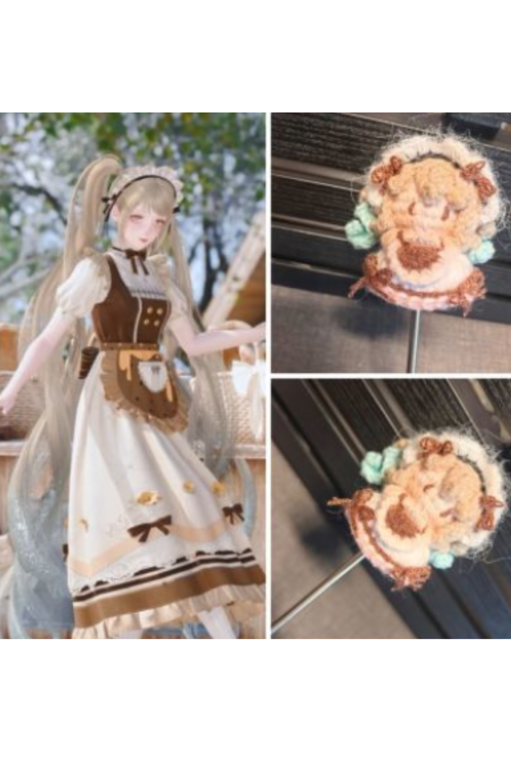 Finished Product Custom Infinity Nikki Game Fan Art - Hand-crocheted Keychain Charm